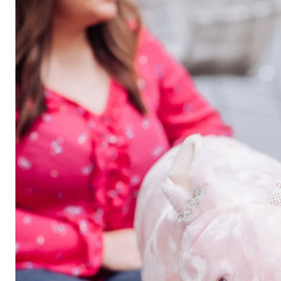 Gibson - Ruffle Detail Smock Waist Blouse - Picture 2 of 13